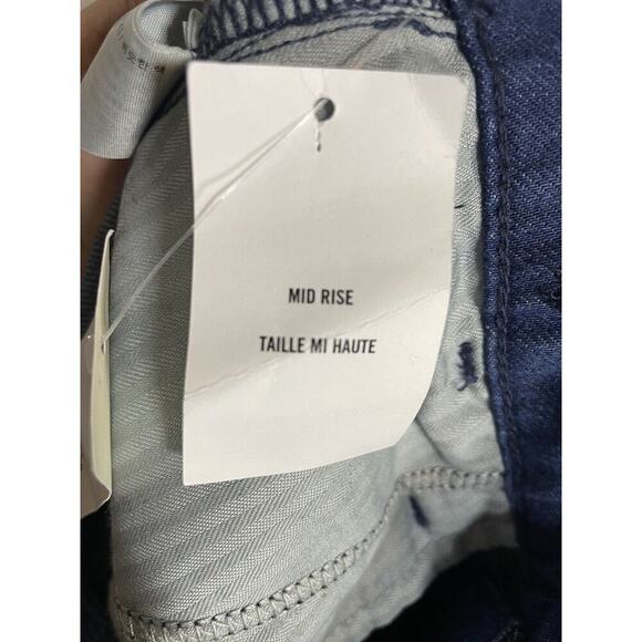 Abercrombie & Fitch Mid Rise Wide Leg Dark Wash Jeans Size 27 Long NWT - Picture 9 of 9